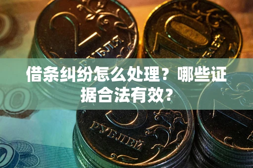 北京借条纠纷怎么处理?哪些证据合法有效? 北京借条纠纷怎么处理?哪些证据合法有效?